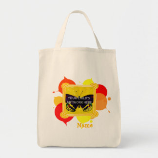 Yellow & Red Painted Tote $15.95