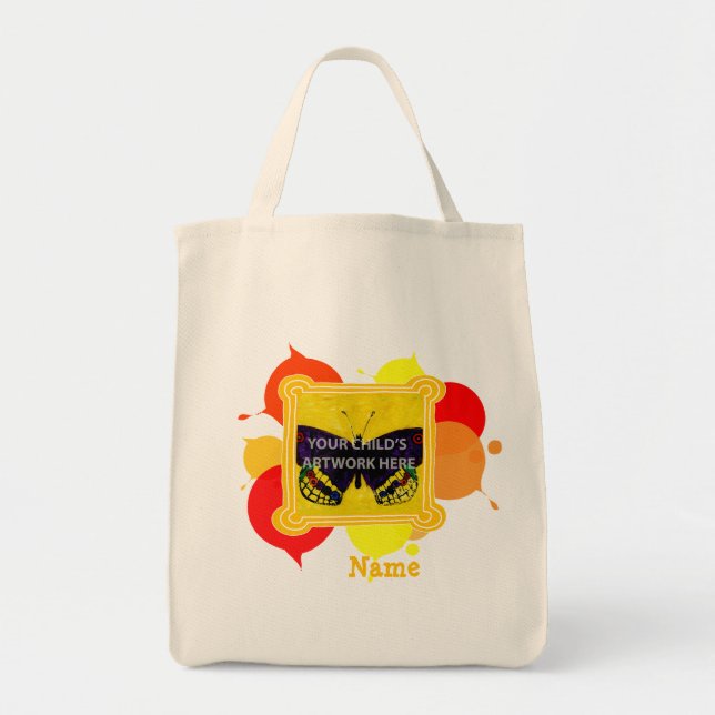 Yellow & Red Painted Tote  $15.95 Bag (Front)