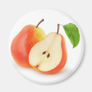 Yellow red pears magnet