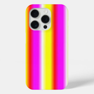 yellow red pink rainbow stripe iPhone 15 pro case