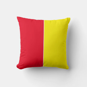 Yellow & Red Plain Simple Colours Cushion