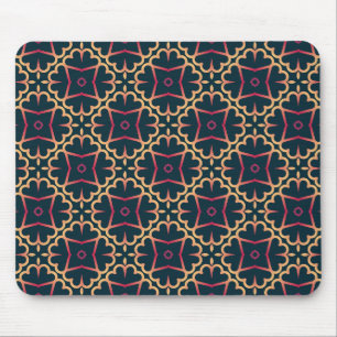 yellow red seamless pattern on mouse pad