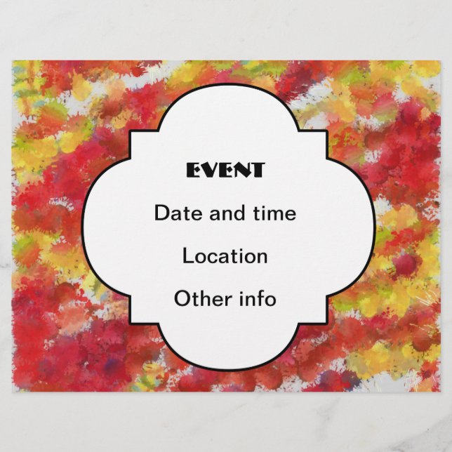 Yellow red splatters flyer (Front)