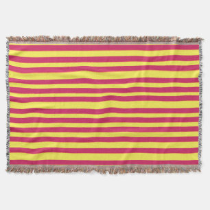 Yellow, Red Spring Mood Lines Blanket