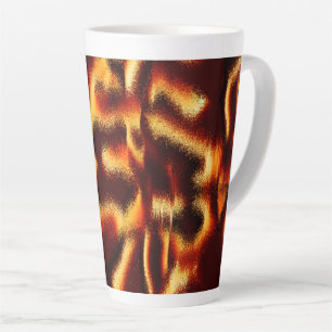 Yellow red stains looks flawed spray or ink vents latte mug