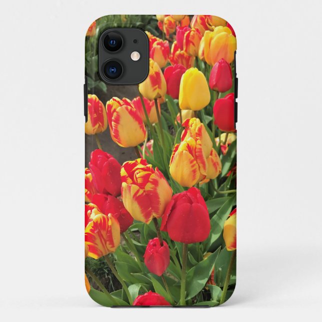 Yellow & Red Tulips Case-Mate iPhone Case (Back)
