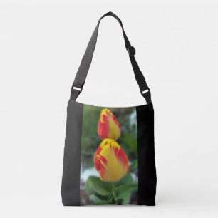 yellow red tulips crossbody bag