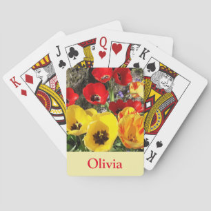Yellow & Red Tulips Playing Cards