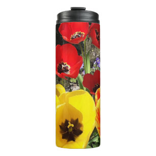 Yellow & Red Tulips Thermal Tumbler