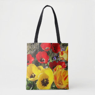 Yellow & Red Tulips Tote Bag