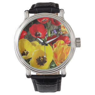 Yellow & Red Tulips Watch