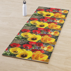 Yellow & Red Tulips Yoga Mat