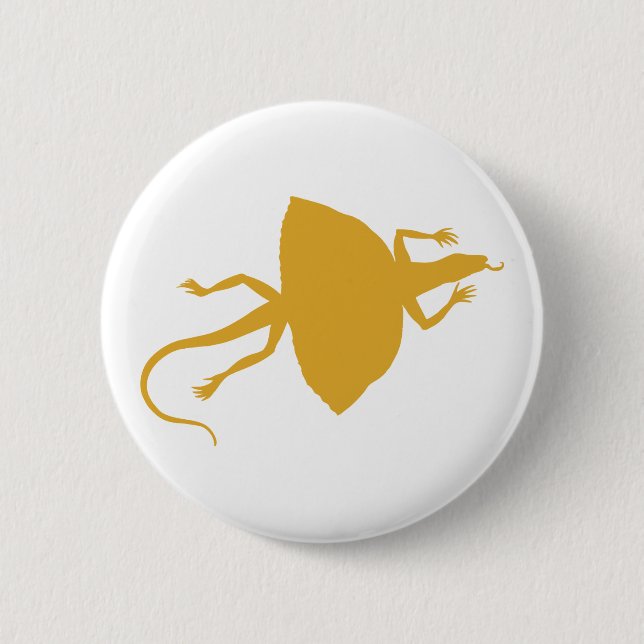 Yellow reptile 6 cm round badge (Front)