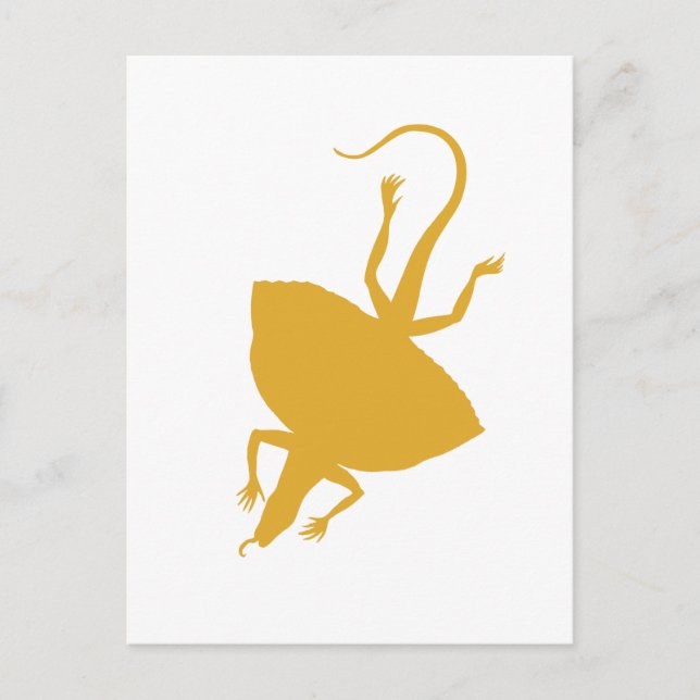 Yellow reptile postcard (Front)
