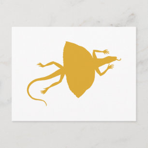 Yellow reptile postcard