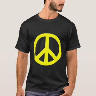 Yellow Retro Peace Sign T-Shirt