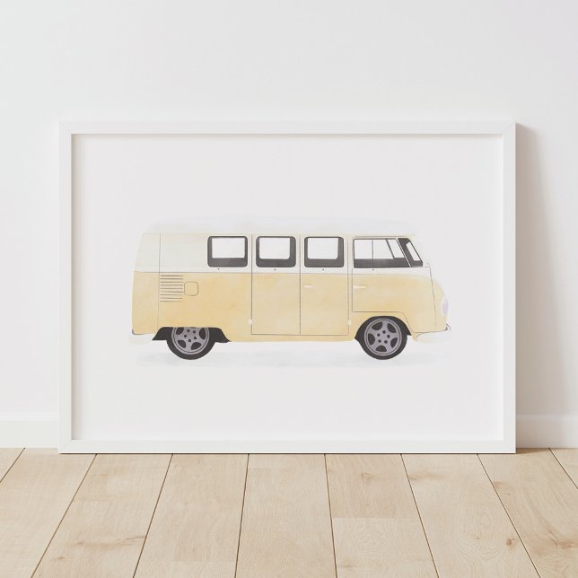 Yellow Retro Van Nursery Decor (Creator Uploaded)
