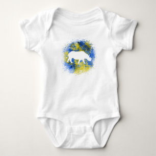 Yellow Rhinoceros Baby Bodysuit