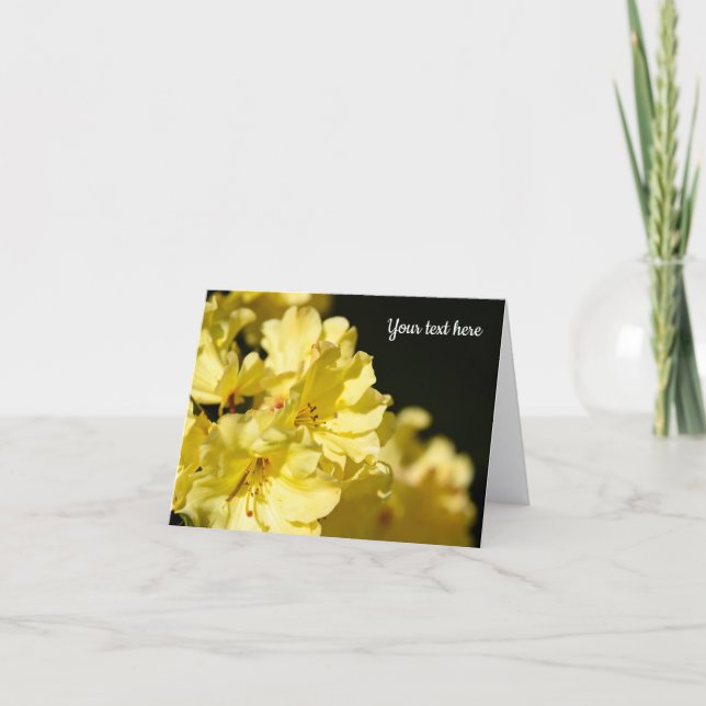Yellow Rhododendron Greeting card (Front)