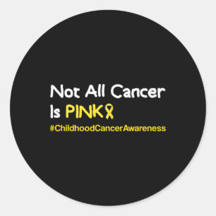 Yellow Ribbon Childhood Cancer For Kids Youth Classic Round Sticker