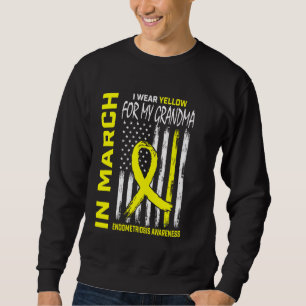 Yellow Ribbon Endometriosis Awareness Grandma Amer Sweatshirt