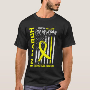 Yellow Ribbon Endometriosis Awareness Mummy Americ T-Shirt