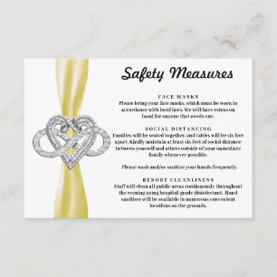Yellow Ribbon Infinity Heart Safety Measures Enclosure Card
