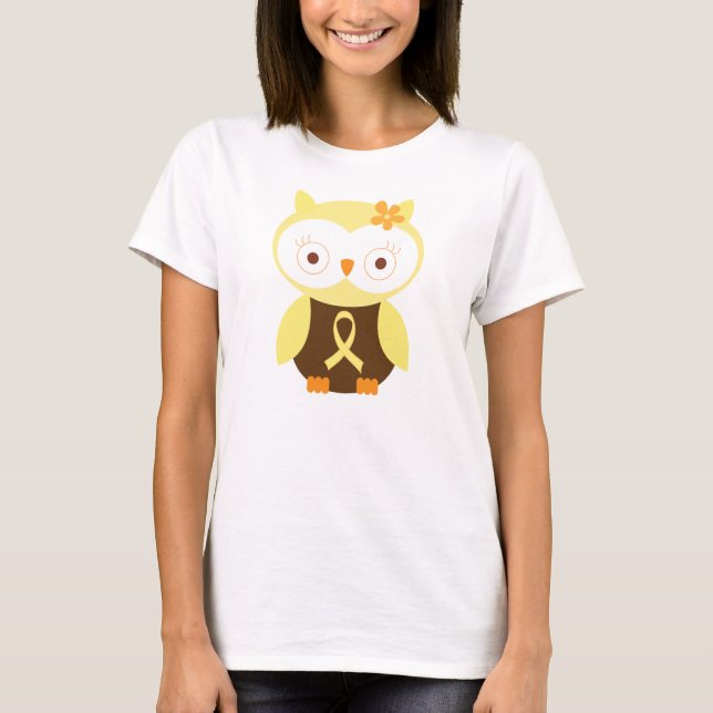 Yellow Ribbon Owl Awareness T-Shirt (Front)