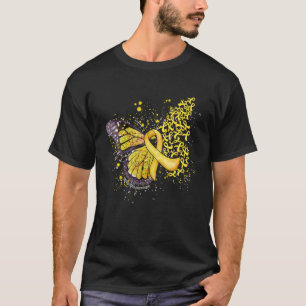Yellow Ribbon Spina Bifida Awareness Dripping Butt T-Shirt