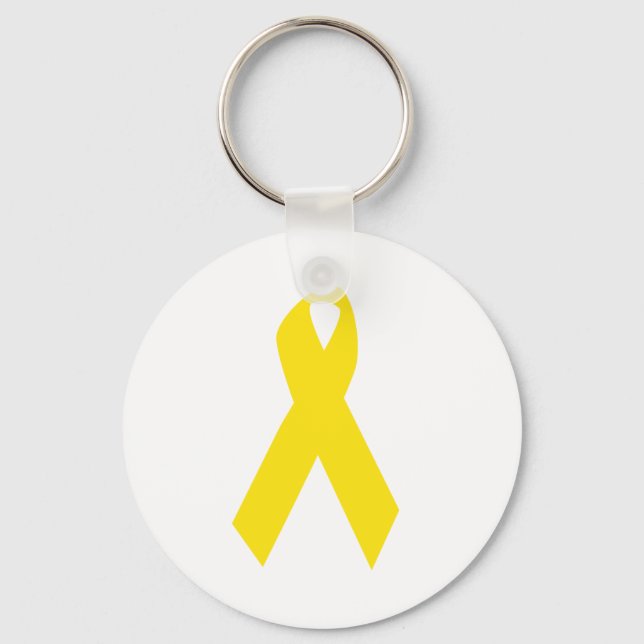 Yellow Ribbon / Suicide Awareness Key Ring (Front)