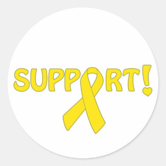 Yellow Ribbon Support! Classic Round Sticker