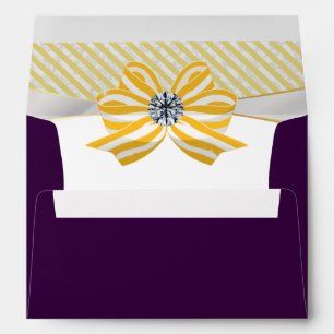 Yellow Ribbon with Damask Pattern Variation Envelopes