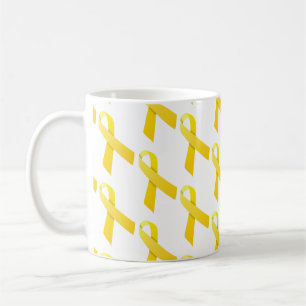 Yellow Ribbons Pattern Coffee Mug