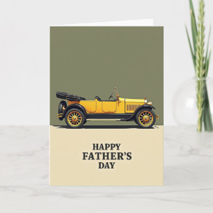 Yellow Roadster Fathers Day Card
