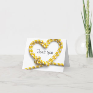 Yellow Rope Heart Climbing Theme Notecard