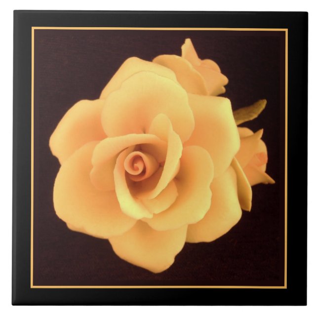 Yellow Rose, 2004 Photo. Ceramic Tile (Front)