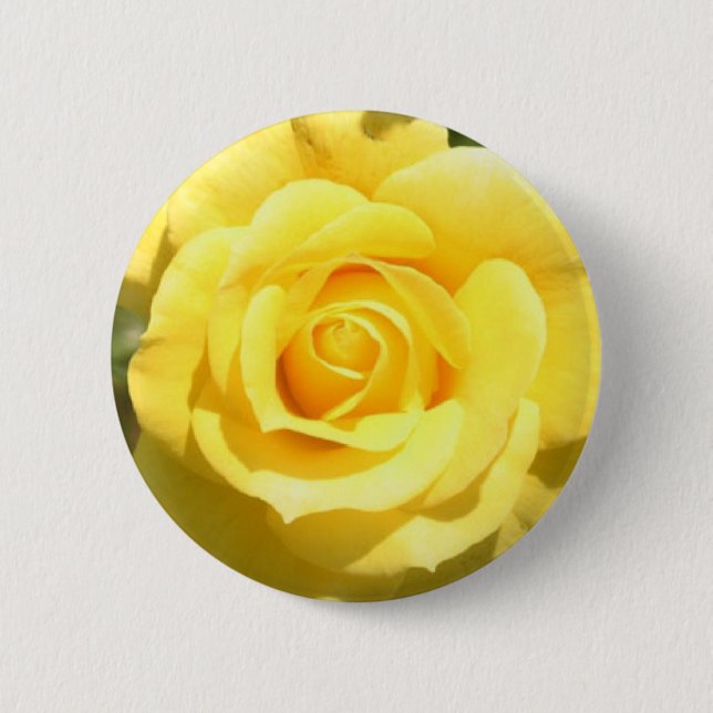 Yellow Rose 6 Cm Round Badge (Front)