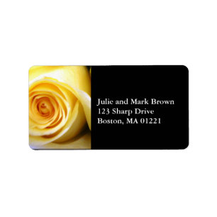 Yellow Rose Address Label