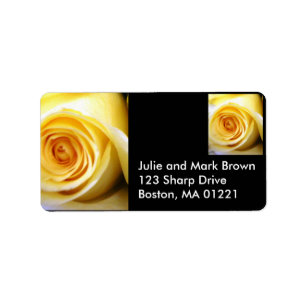 Yellow Rose Address Label