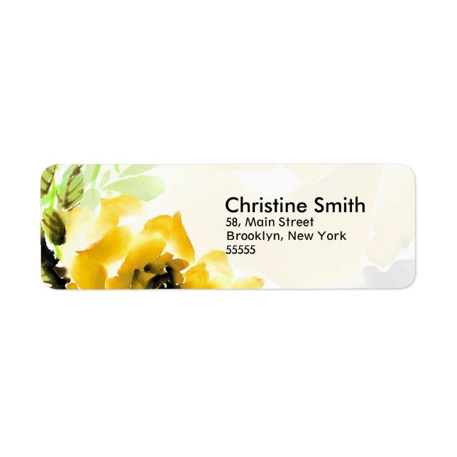 Yellow Rose Address Labels (Front)
