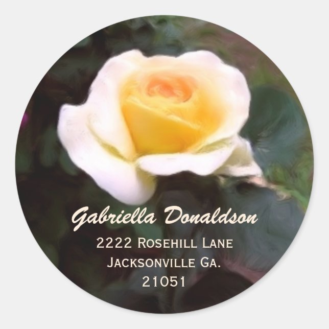 Yellow Rose: Address Stickers (Front)
