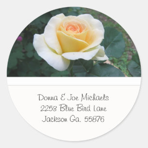 Yellow Rose Address Stickers