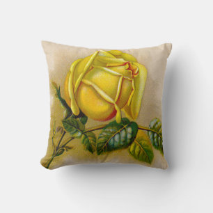 Yellow Rose Artwork Print Fine Art Cushion