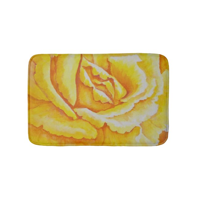 Yellow Rose Bath Mat (Front)