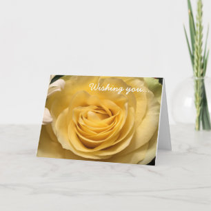 Yellow Rose Birthday Card