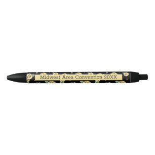 Yellow Rose Black & Yellow Personalised Ink Pen