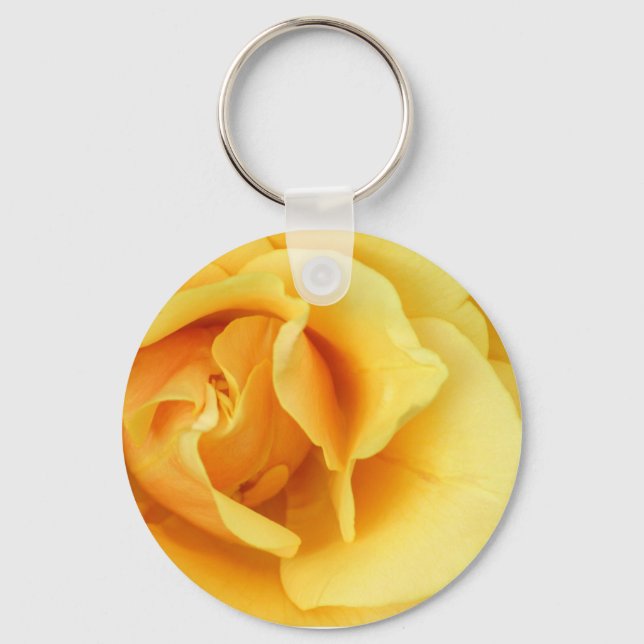 Yellow Rose Blossom Keychain (Front)