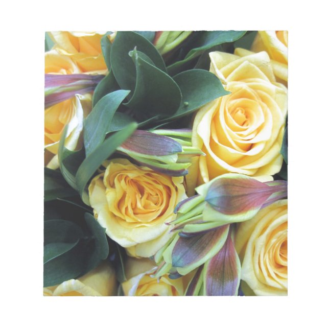 Yellow Rose Buds Notepad (Front)