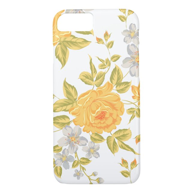 Yellow Rose Case-Mate iPhone Case (A phone case with a floral pattern, featuring a large yellow rose as the focal point.)