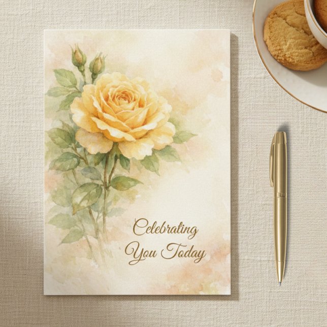 Yellow Rose Christian Birthday Card (Creator Uploaded)